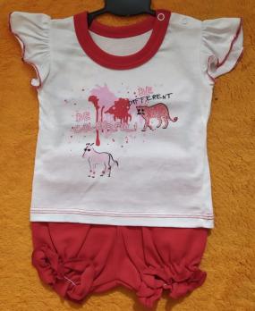 -Костюм 577/2д  р.68 разноцв. дев. кулирка летний  Россия   2   400