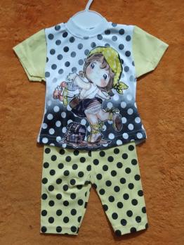 -Костюм 4446д  р.68 разноцв. дев. Лето 2пр. Турция   3   340