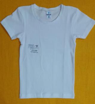 Футболка 2018ун р.104 Белая унис. Турция    5   400