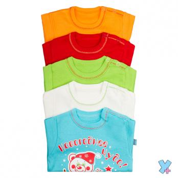 Футболка 030ун  р.68 разноцв рибана, Россия    4    360